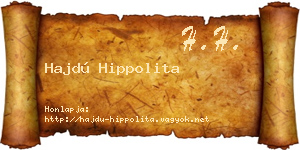 Hajdú Hippolita névjegykártya